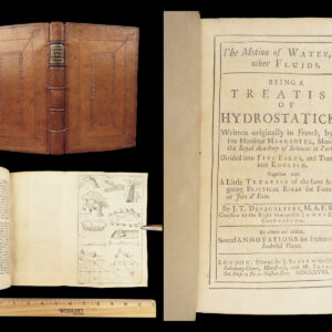 Motion of Water – Edme Mariotte – 1718 | First Edition, Hydrostatics & Fountains