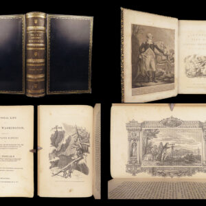 Pictorial Life of George Washington – John Frost – 1848 | Illustrated, Beautiful Moroccan Leather