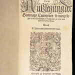 Postilla – Works of Johann Avenarius Habermann – 1582 | Large Frankfurt Folio
