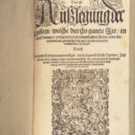 Postilla – Works of Johann Avenarius Habermann – 1582 | Large Frankfurt Folio