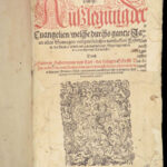 Postilla – Works of Johann Avenarius Habermann – 1582 | Large Frankfurt Folio