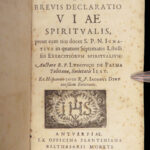 Praxis et brevis declaration – Luis de la Palma – 1634 | First Edition Jesuit Commentary on Spiritual Exercises