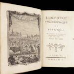 Histoire philosophique – Guillaume Thomas Raynal – 1774 | First edition, 7v Set w/ Maps