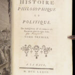Histoire philosophique – Guillaume Thomas Raynal – 1774 | First edition, 7v Set w/ Maps