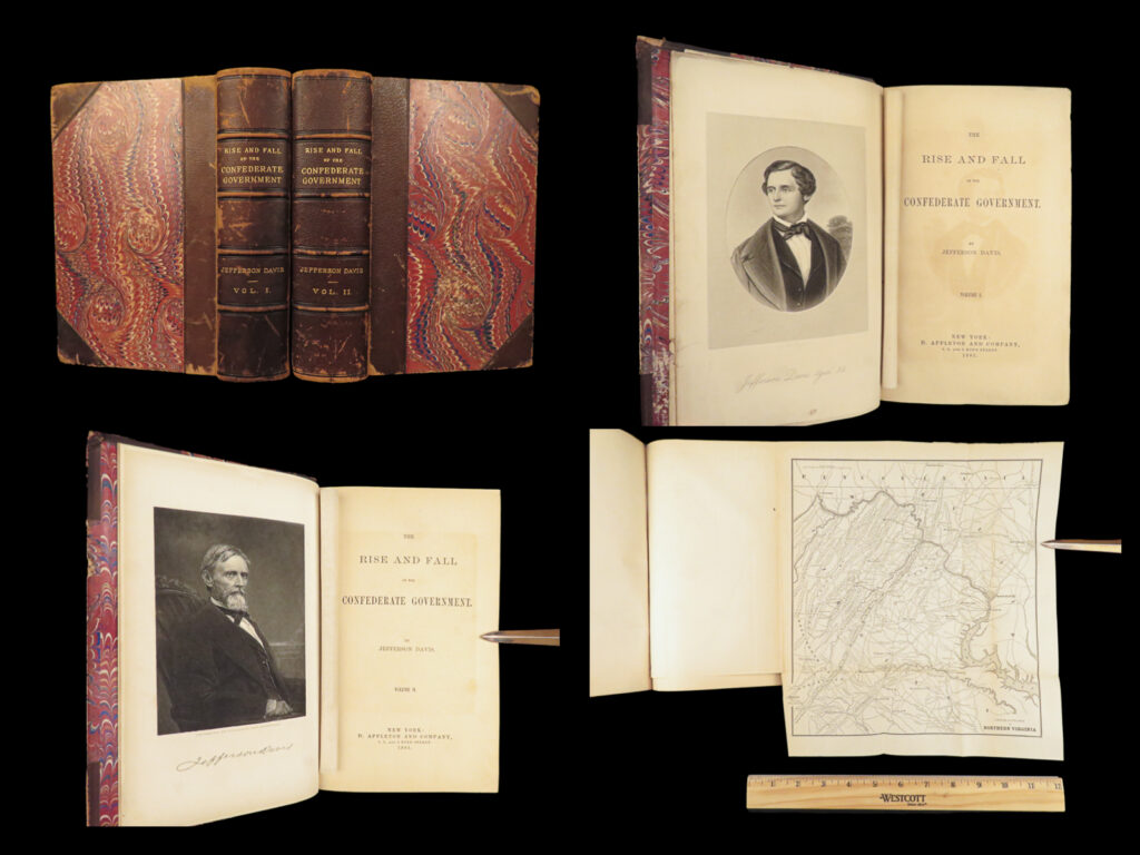 The Rise And Fall Of The Confederate Government – Jefferson Davis – 1881 | First Edition | 1 The rise and fall of the confederate government – jefferson davis – 1881 | first edition | first edition of the rise and fall of the confederate government (1881) by jefferson davis. Complete two-volume set in original cloth with all maps and engravings.