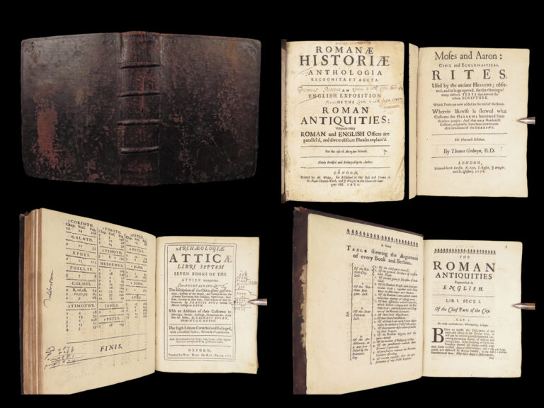 Image of Romanæ Historiæ Anthologia – Thomas Godwyn – 1680 | Three Works Bound Together