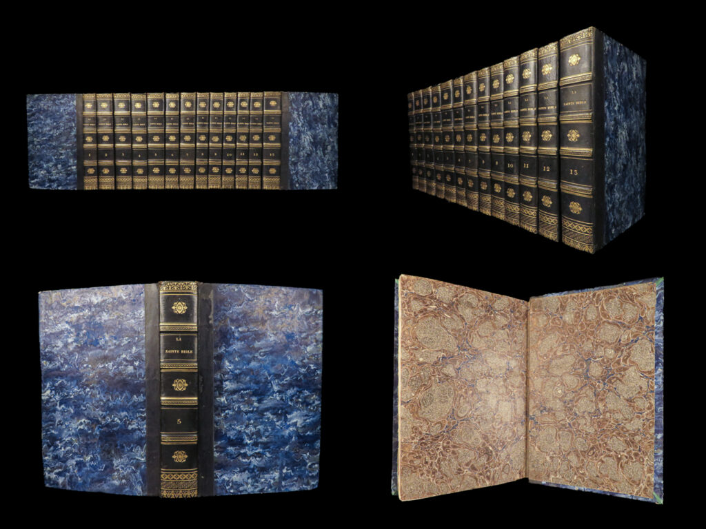 La Sainte Bible – Lefèvre – 1828–1834 | 13 Vols, Latin &Amp; French, Illustrated | 1 La sainte bible – lefèvre – 1828–1834 | 13 vols, latin & french, illustrated | complete 13-volume bilingual latin-french bible published in paris from 1828 to 1834 by lefèvre, with 64 engraved plates and an etymological, geographical, and archaeological dictionary.