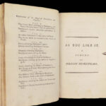 The Plays of William Shakespeare – 1796 | English, Illustrated 6 volumes
