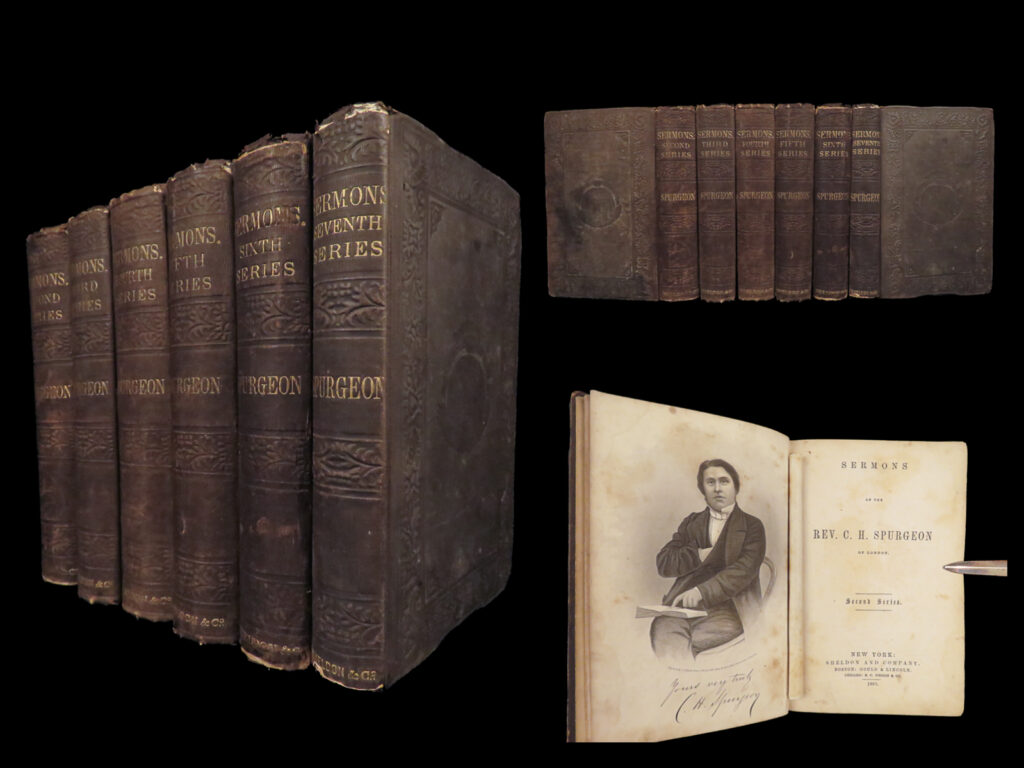 Sermons Of The Rev. C.h. Spurgeon – Charles H. Spurgeon – 1860S | American Early Printings | 1 Sermons of the rev. C. H. Spurgeon – charles h. Spurgeon – 1860s | american early printings | these six volumes from <em>sermons of the rev. C. H. Spurgeon </em>were published in america leading up to the civil war, when the theology and clear teachings of the "prince of preachers” were in high demand.