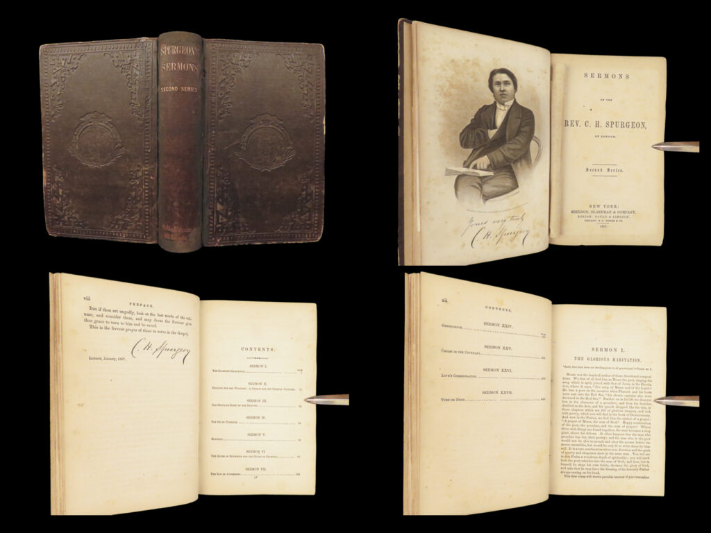 Charles Spurgeon Sermons – 1857 | Second Series With 27 Sermons | 1 Charles spurgeon sermons – 1857 | second series with 27 sermons | <strong> </strong> the <em>sermons of the rev. C. H. Spurgeon</em> is a curated collection of the esteemed english pastor’s sunday morning sermons. Due to the immense popularity and impact of spurgeon’s preaching he quickly gained international recognition, prompting american publishers sheldon, blakeman, and company to collaboratively begin printing and distributing this selected series of sermons across various major american cities.   often referred to as the “prince of preachers,” charles h. Spurgeon displayed unique talent as an orator and was equally respected as a gifted teacher of the bible. His coveted sermons and published works are still used today in biblical research, study, and personal meditation.   item number: #27576 price: $499