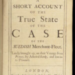 Account of Suedish Merchant Ships – 1697 | First Edition Pamphlet, French Trade