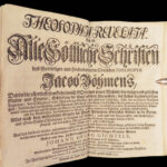 Theosophia Revelata – Jakob Böhme – 1730 | Early German Mystical Philosophy