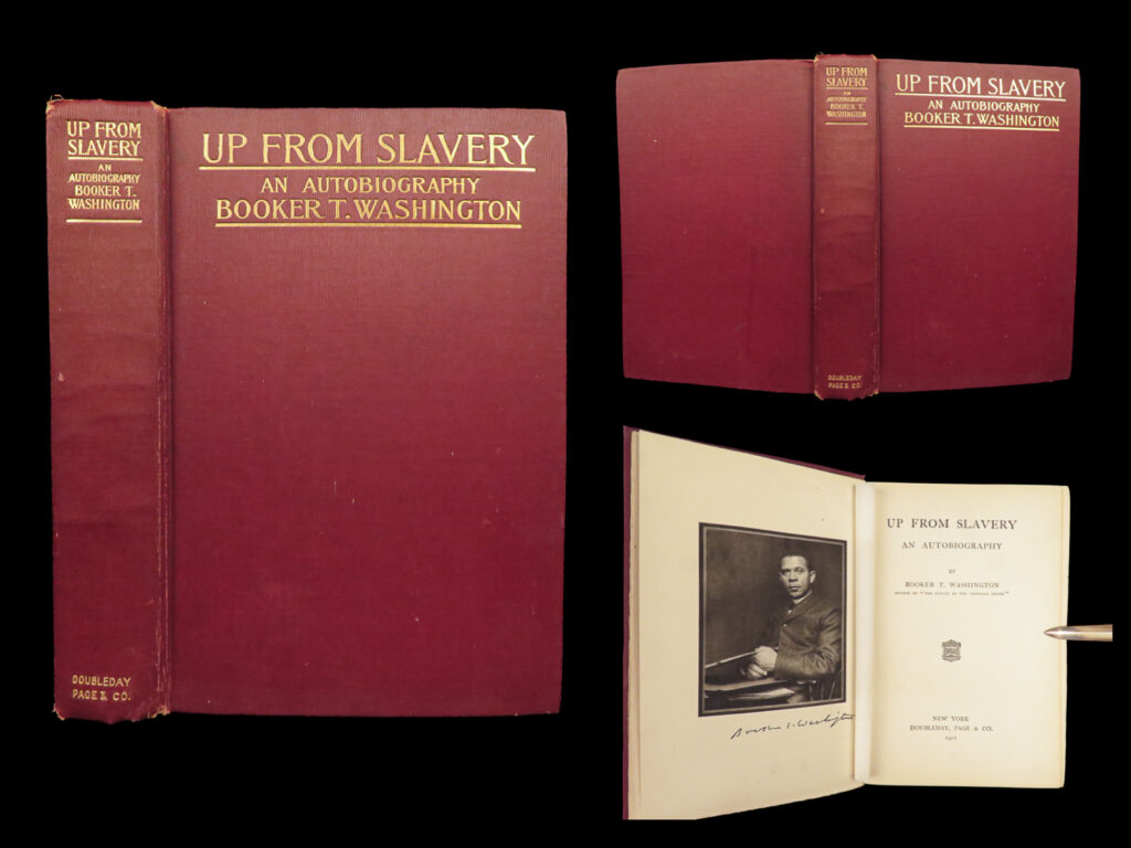 Up From Slavery – Booker T. Washington – 1901 | First Edition | 1 Up from slavery – booker t. Washington – 1901 | first edition | first edition of booker t. Washington’s 1901 autobiography up from slavery, documenting his life from enslavement to national prominence as educator and advocate for education and racial progress.