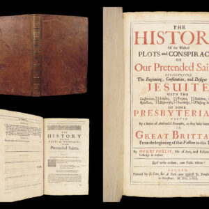 The History of the Wicked Plots – Henry Foulis – 1662 | Polemical Anti-Jesuit Folio