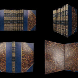 Works of William Makepeace Thackeray – 1856 | 10 Volumes, Fine Blue Moroccan Binding