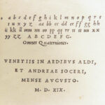 Roman Imperial Lives – Aldine Publishing – 1519 | Post-Incunable First Edition