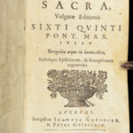 Biblia Sacra – Holy Bible – 1663 | Vulgate Latin, Pope Sixtus V
