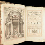 1706 Book of Common Prayer Psalms English Anglican Queen Elizabeth ARMORIAL Huge