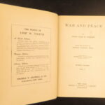 War and Peace – Leo Tolstoy – 1889 | 1st Authorized American Edition