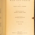 War and Peace – Leo Tolstoy – 1889 | 1st Authorized American Edition