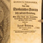 1730 – Jakob Böhme – German Mystical Philosophy | Sex Puncta Theosophica