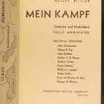 1939 – Mein Kampf – Adolf Hitler | Rare First Boston Edition, Unabridged