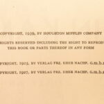 1939 – Mein Kampf – Adolf Hitler | Rare First Boston Edition, Unabridged