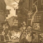 1821 – Works of William Hogarth | Illustrated Satire | 2 Leather Folio Volumes