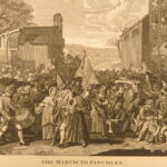 1821 – Works of William Hogarth | Illustrated Satire | 2 Leather Folio Volumes