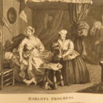 1821 – Works of William Hogarth | Illustrated Satire | 2 Leather Folio Volumes