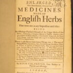 1681 – The English Physician – Nicholas Culpeper | Early Family Medicine & Herbal