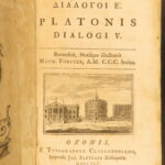 1745 – First Oxford edition of Plato’s Dialogues | Platonis Dialogi