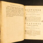 1745 – First Oxford edition of Plato’s Dialogues | Platonis Dialogi