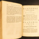 1745 – First Oxford edition of Plato’s Dialogues | Platonis Dialogi