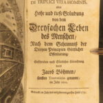 De Triplici Vita Hominis – Jakob Böhme – 1730 | Early German Mystical Philosophy