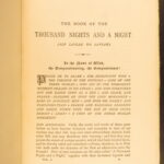 1886 – Arabian Nights by Robert Burton | Limited, 17 Volume Bagdad Edition