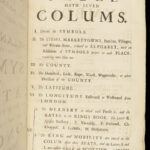 Index Villaris – John Adams – 1690 | English Topographical Reference w/ Geography Tables