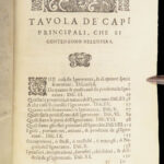 La Sinagoga de gl’ignoranti – Tommaso Garzoni – 1589 | First Edition, Vellum