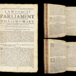 Laws & Acts Made in the First Parliament of William & Mary – Scotland – 1690-95 | Complete Folio