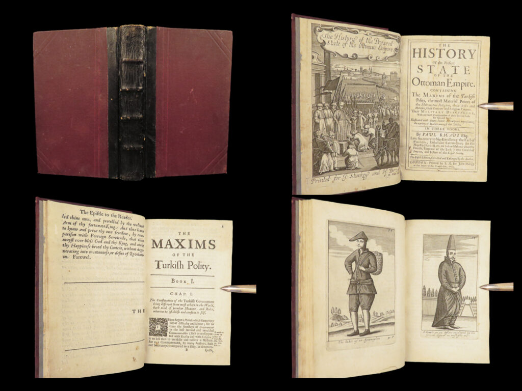 The present state of the ottoman empire – paul rycaut – 1682 | turkish military & wars | paul rycaut’s 1682 present state of the ottoman empire details 17th-century turkish polity, religious orders, and janissary customs, and includes engraved plates and an additional title page in a modern leather binding.
