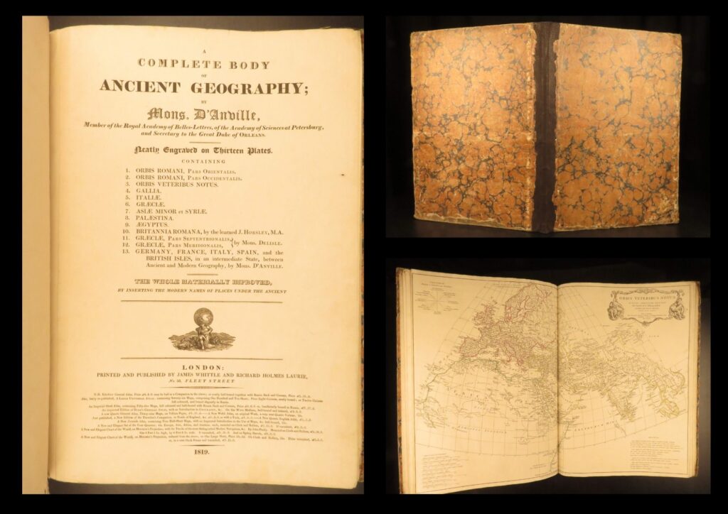 Complete body of ancient geography – d’anville – 1819 | 13 enormous double-page maps | jean baptiste bourguignon d’anville’s a complete body of ancient geography (london, 1819) is a large folio atlas with thirteen double-page maps of the classical world.