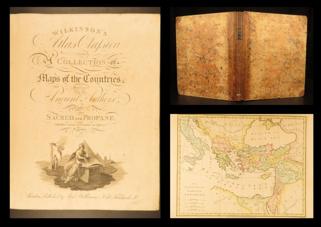 Atlas classica – robert wilkinson – 1820 | 46 hand-colored ancient world maps | robert wilkinson’s atlas classica (london, 1820) includes 46 hand-colored maps showing historical regions such as ancient greece, egypt, britain, and the holy land.
