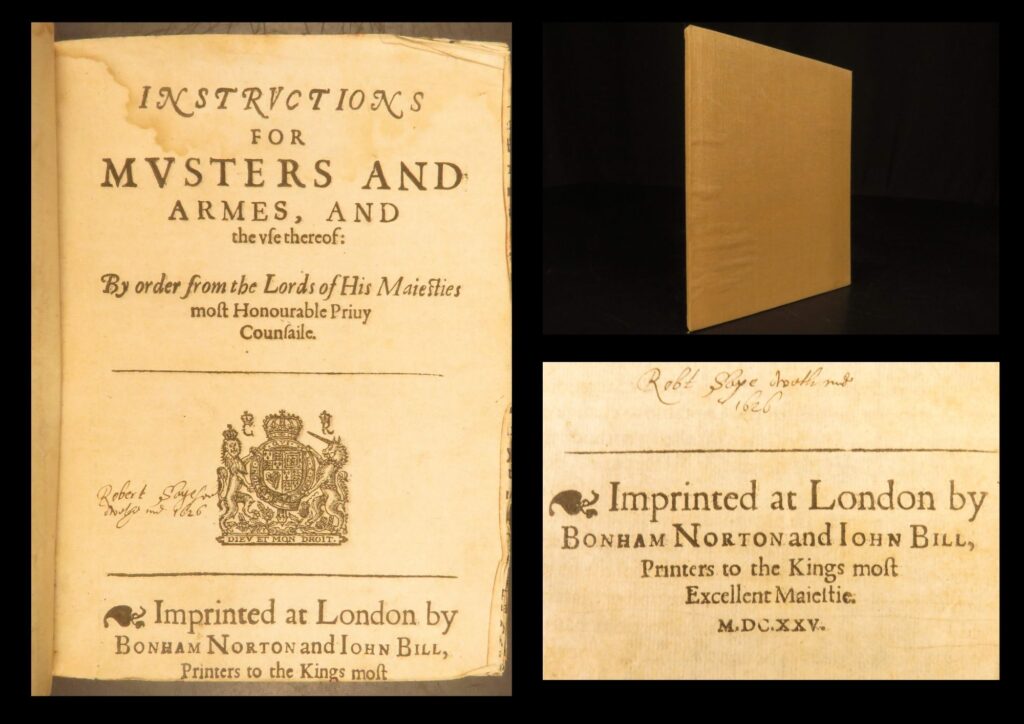 1625 – instructions for musters and armes | privy council military manual, wars in england | 1625 london privy council directive outlining procedures for musters, arms inspection, and militia readiness under early stuart governance.