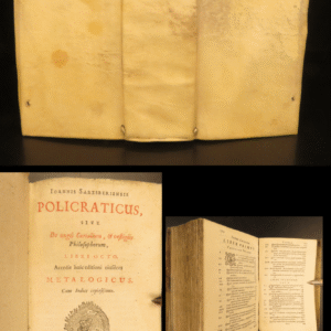 Policraticus – John of Salisbury – 1639 | First Edition of first book on Political Philosophy