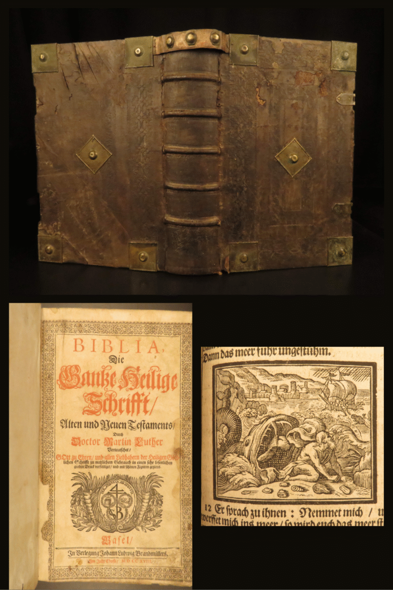Image of Biblia Die Gantze Heilige Schrift – Bible – 1718 | Martin Luther German | Huge Illustrated Folio