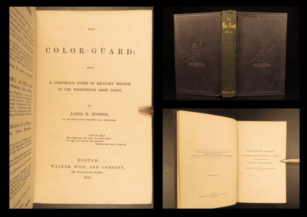 1864 – the color guard, by james hosmer | first edition louisiana civil war account | 1864 first edition, civil war memoir by james k. Hosmer, covering service in louisiana, confederate and union camps, black troops, and battle conditions.