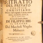 1635 – Court of Philip IV of Spain & Life of Gaspar de Guzman | Malvezzi First Edition