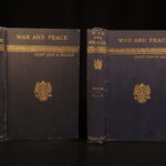 ca.1890 – War and Peace – Leo Tolstoy | Early English Dole Translation | 4vol Set