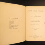 ca.1890 – War and Peace – Leo Tolstoy | Early English Dole Translation | 4vol Set