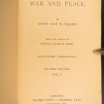 ca.1890 – War and Peace – Leo Tolstoy | Early English Dole Translation | 4vol Set